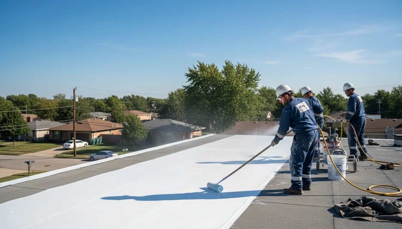 Commercial roof coating in Sims, IL near me
